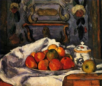 静物 Painting - リンゴの皿 ポール・セザンヌ 印象派の静物画